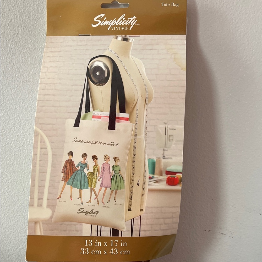 Simplicity Vintage Tote Bag - new in package (13” x 17”) - Picture 2 of 4